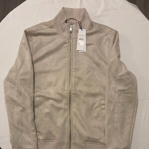 DKNY Men's Light Beige Bomber Jacket